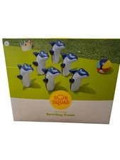 Sun Squad Inflatable 6 Shark Pins Bowling Game all Ages. 14" Inflatable Ball New