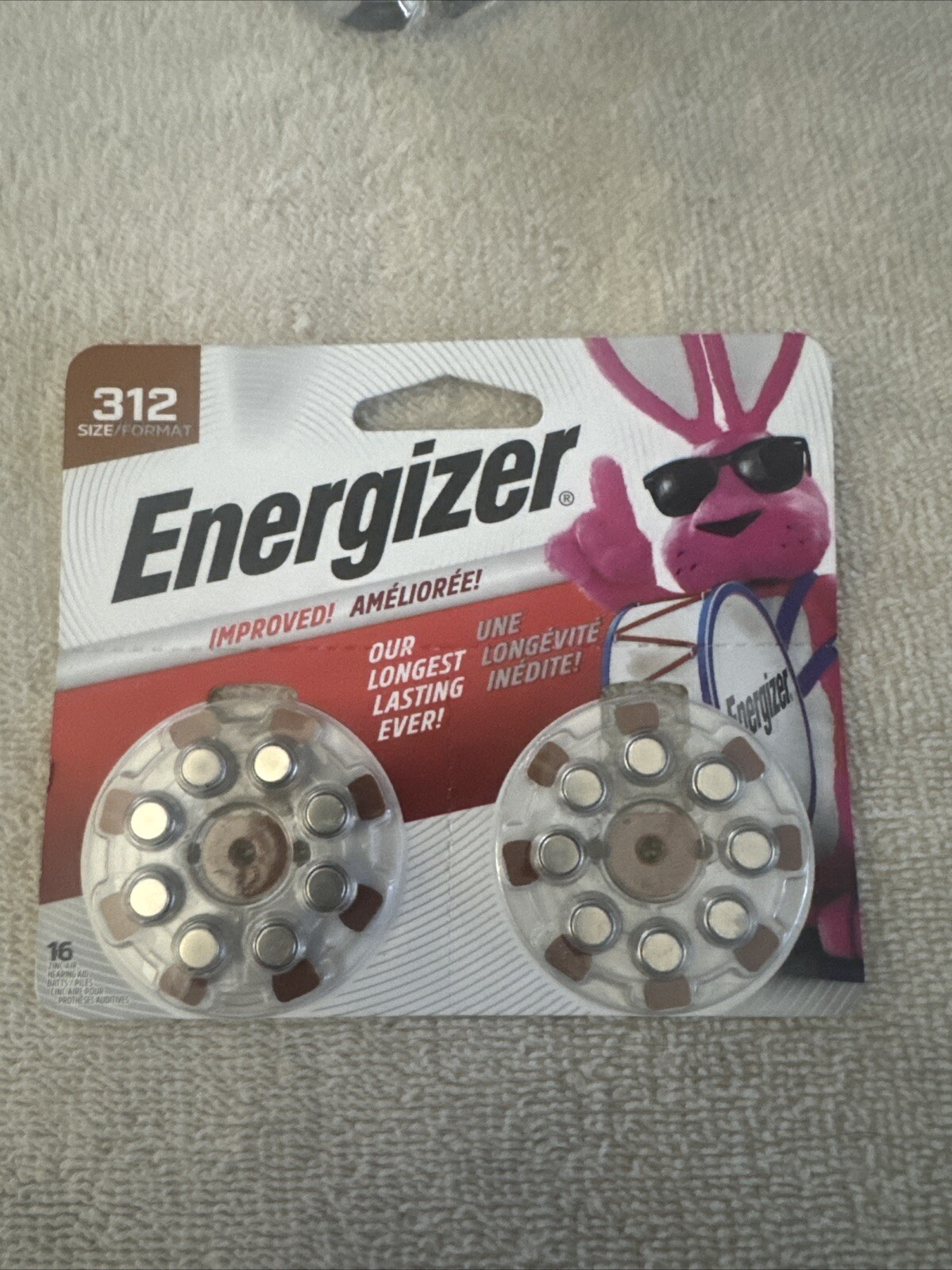 Аккумуляторы для слухового аппарата Energizer размер 312 16 штук AZ312DP-16