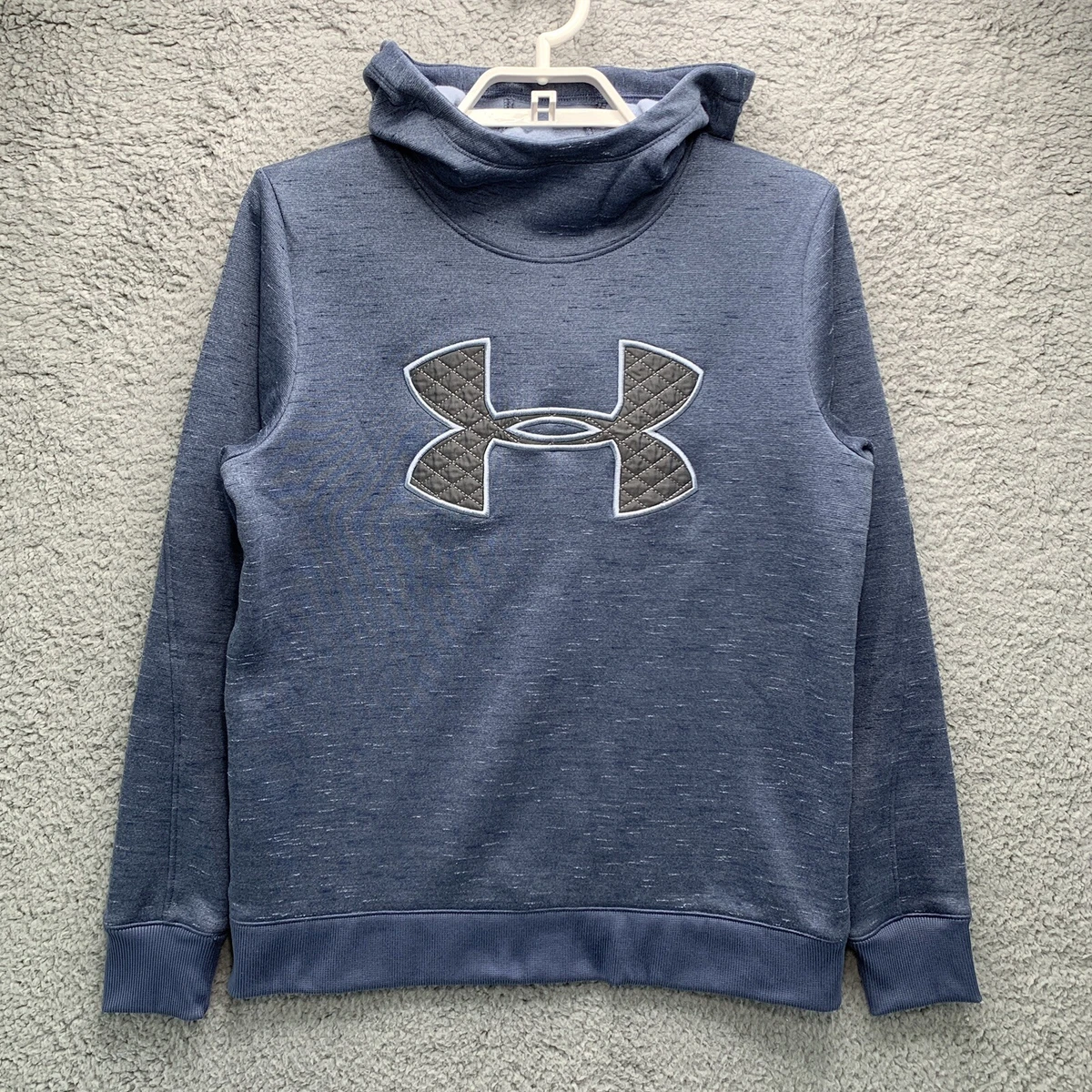 Under Armour Sweatshirt Womens Small Blue Gray Coldgear Hoodie