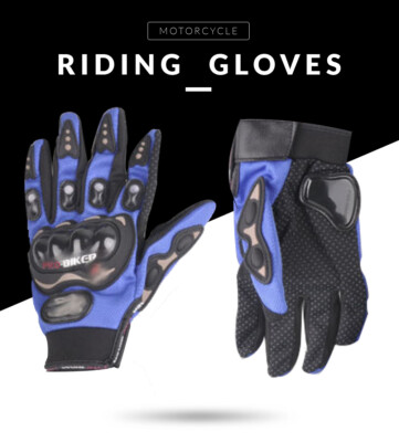 Pro-Biker Motorrad Kohlefaser Dirt Bike Racing Schutz Full Handschuhe schwarz