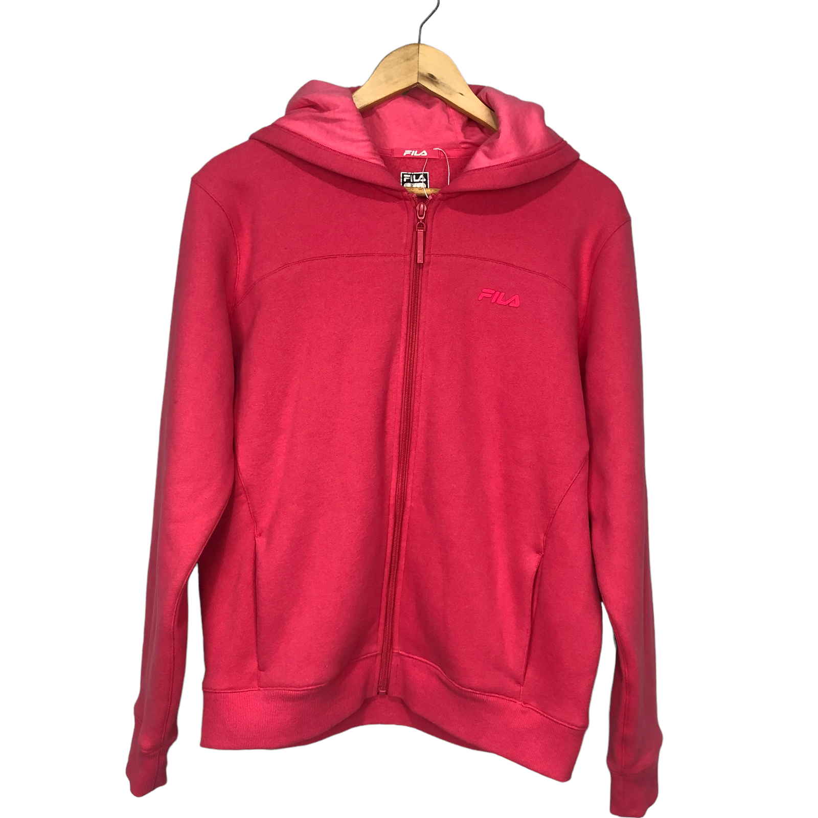 Fila Women's Sport Hooded Sweatshirt Full Zip Dark Pink Size M eBay