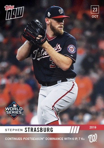 2019 Topps Now 1047 Stephen Strasburg