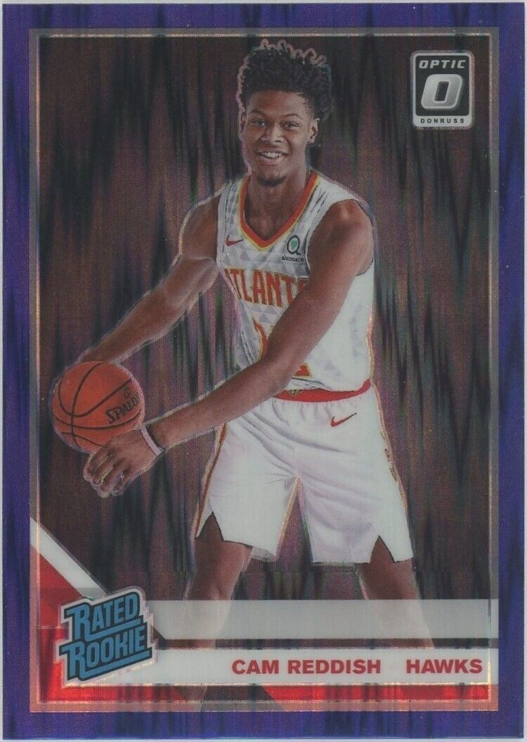 2019-20 Donruss Optic Cam Reddish Rookie Purple Shock Prizm Hawks RC #170
