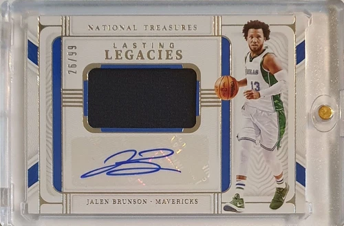 2021 National Treasures Jalen Brunson #PATCH AUTO /99 Game Worn Jersey - Rare