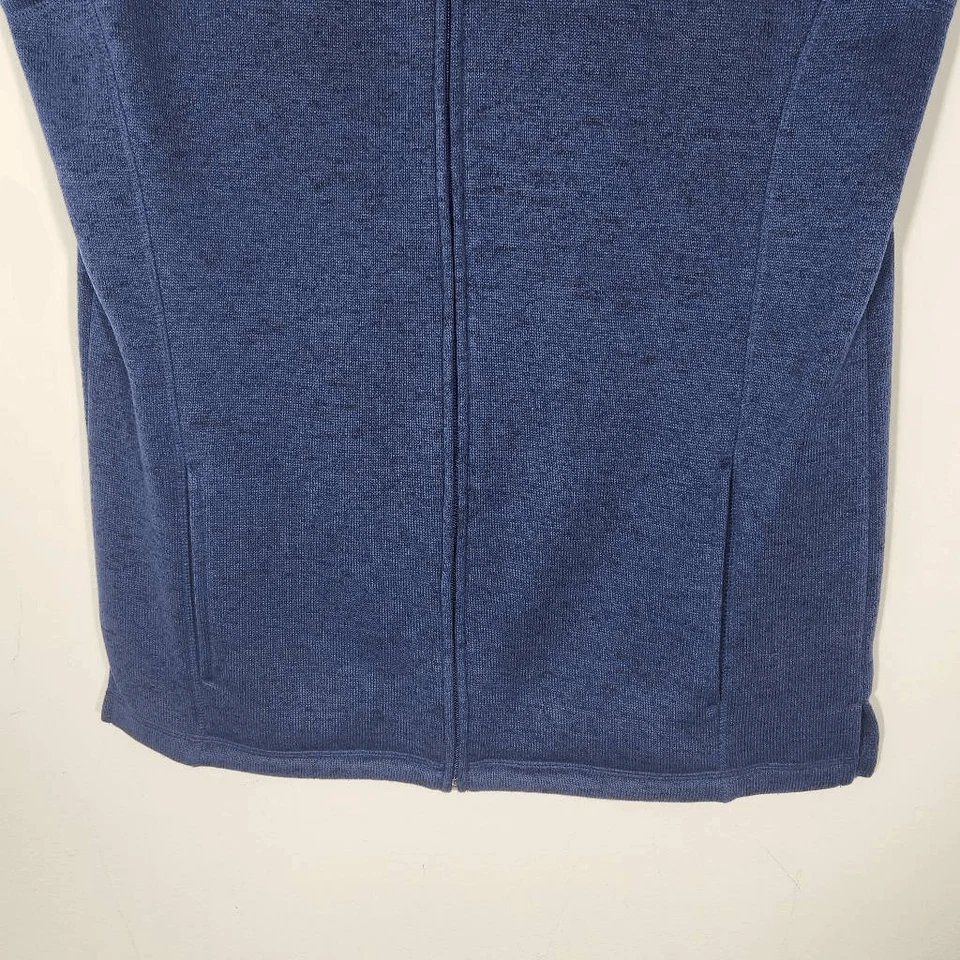 Chaleco Scandia Woods Azul Marino Tejido con Cremallera Talla Mediana Para Hombre Chaleco Preppy Azul Marino Foto 3 de 4