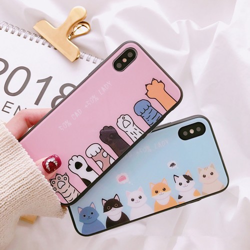 Korean Style Iphone X Case Cute Cat Case Pink And Blue Iphone X Case For Girls Ebay