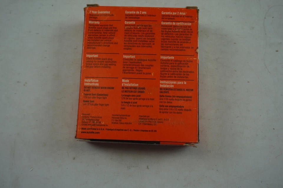 Bujía Auto Lite Núcleo de Cobre 5144 Paquete De 4 NUEVA NOS Foto 4 de 4