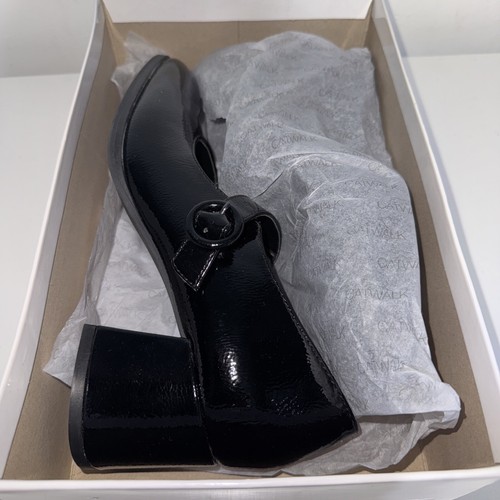 Black Patent Block Heel Mary Jane Shoes New In Box UK Size 5.5 EU 39. - Picture 15 of 19