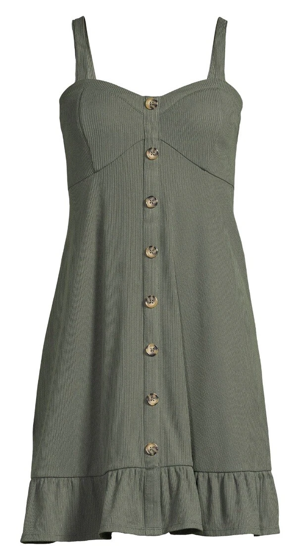 Olive green swing clearance dress