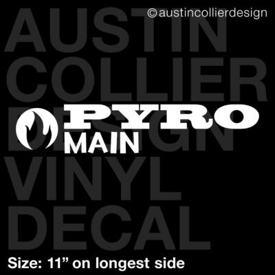 11'' PYRO MAIN vinyl decal truck laptop pc sticker - team fortress 2 TF2 gift