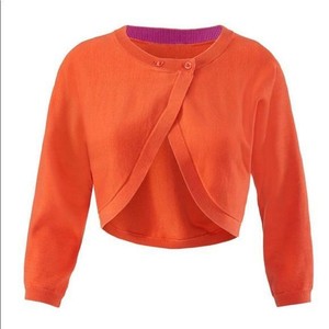 orange shrug cardigan