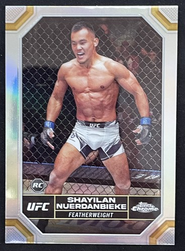 2024 Topps Chrome UFC Shayilan Nuerdanbieke Rookie Refractor No. 182