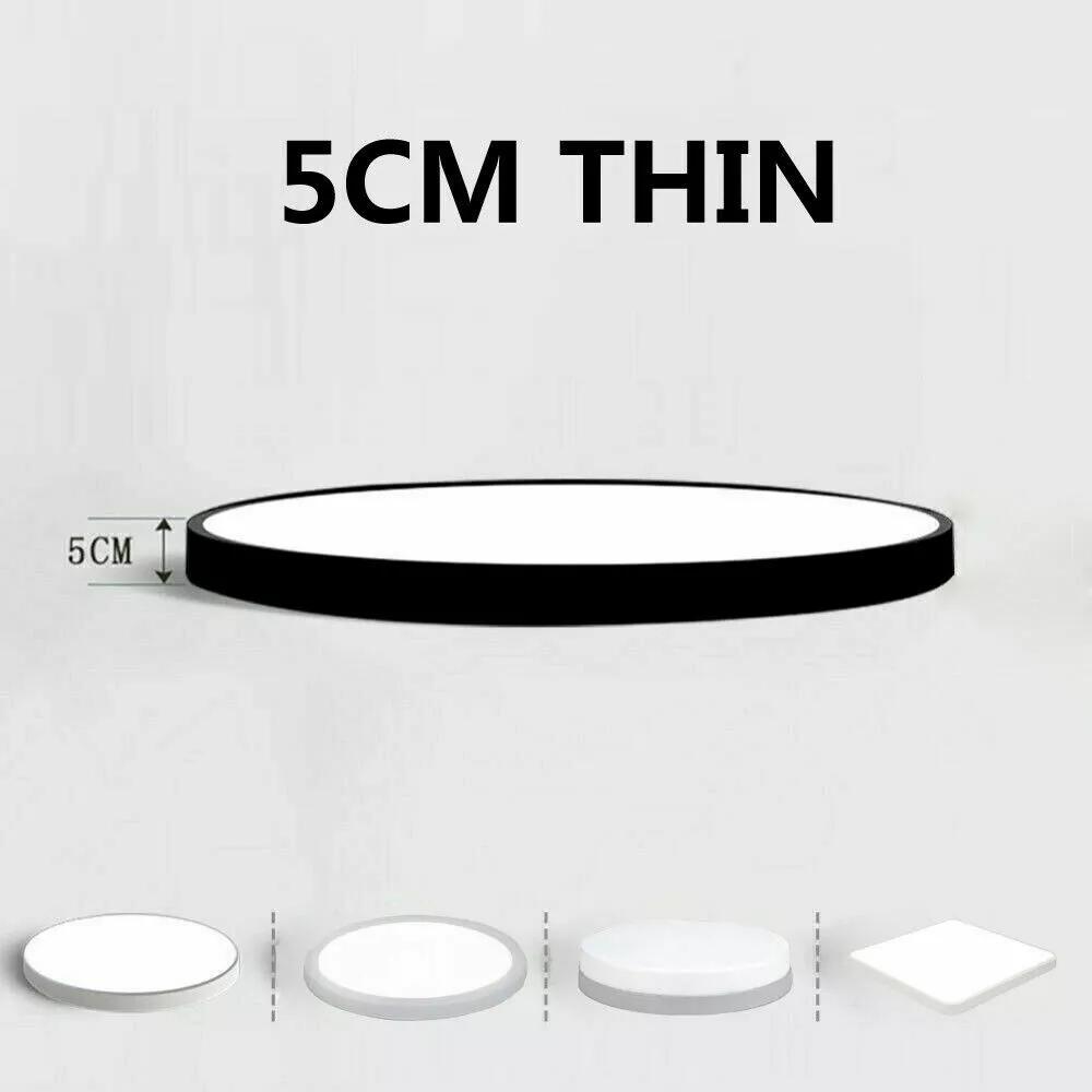 New round flush mount thin ceiling light led disc shaped thinnest round dimmable lighting fixture deals