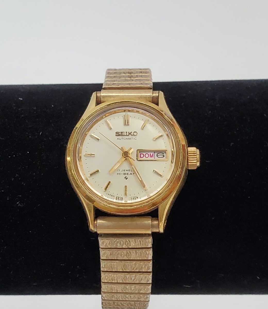 Vtg Seiko 2906 Hi Beat Auto 17 Jewels Ladies Watch w/JB Champion