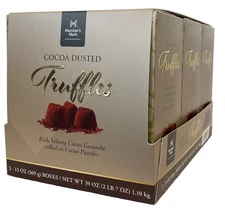 Member's Mark Cocoa Dusted Truffles 3 gift boxes - 13 oz, Total 39 oz