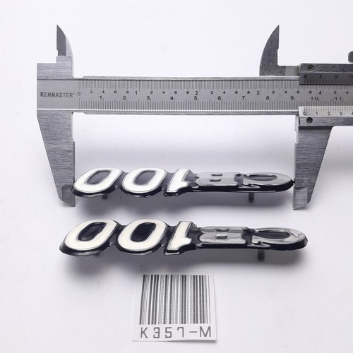 Honda CB100 CB100K0 CB100K1 K0 K1 Side Cover Emblem Pair New White #5 - Picture 4 of 6