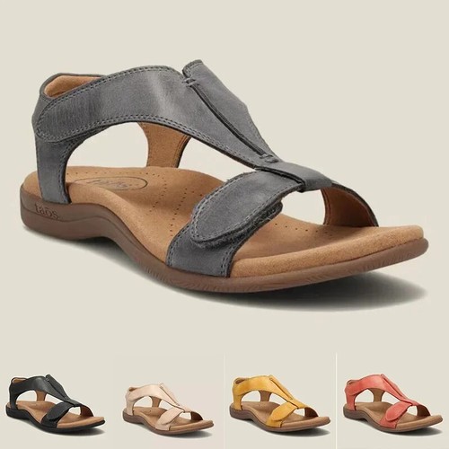 Women's Summer Sandals Flat Gladiator T Strap Thong Open Toe Comfy Beach Shoes - Picture 2 of 30