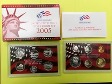 2005 U.S.  Mint  Silver Proof Set - 10 coins - USPC05RB - 90% Silver