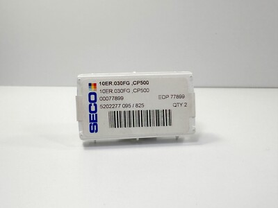 SECO 10ER .030FG New Carbide Inserts 77899 Grade CP500 2pcs