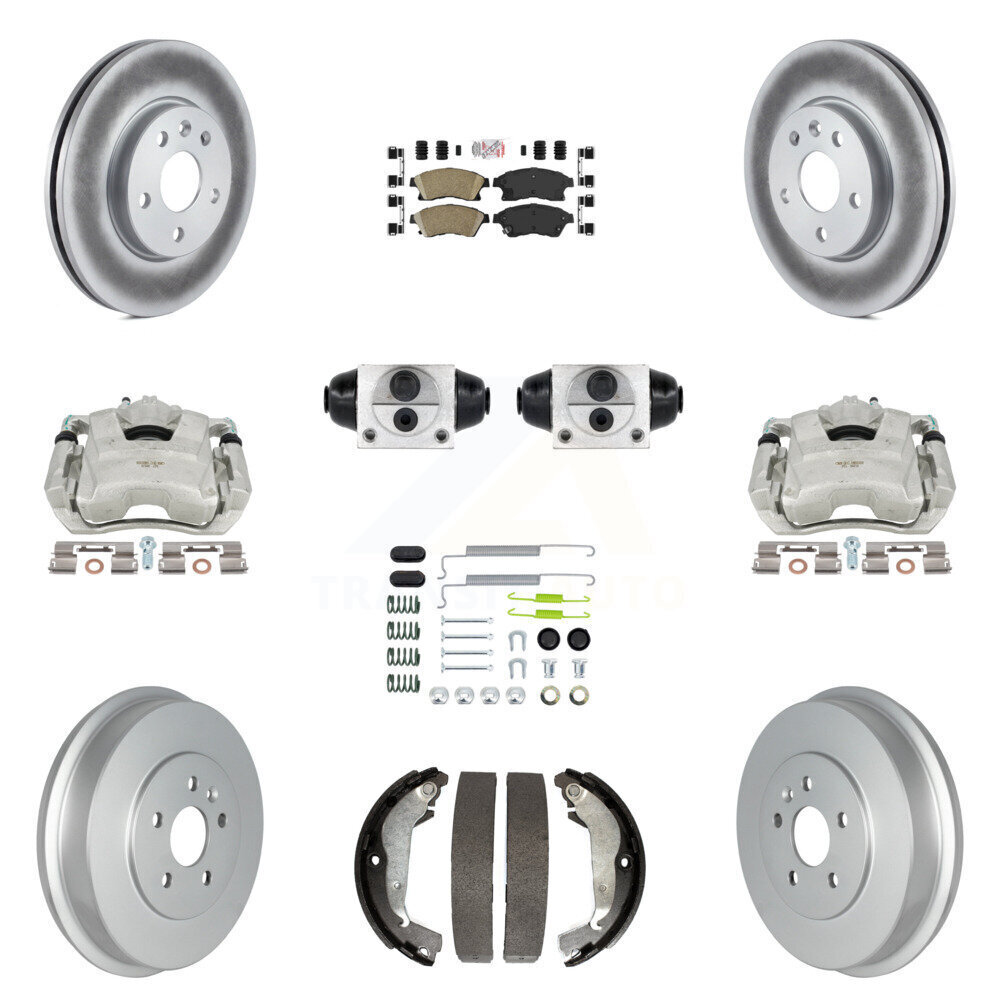 Front Rear Brake Caliper Rotor Drum Ceramic Pad Shoe Cylinder Kit for Cruze