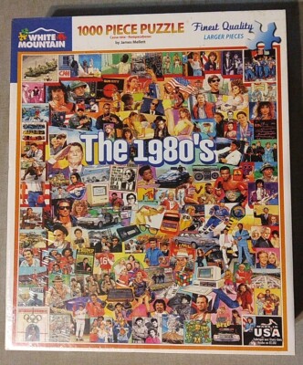 White Mountain Puzzles The Eighties - 1000 Piece Jigsaw Puzzle Brand New 1980s