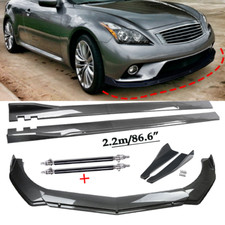 Carbon Fiber Front Bumper Rear Lip Chin Spoiler For Infiniti G37 Coupe Body Kits