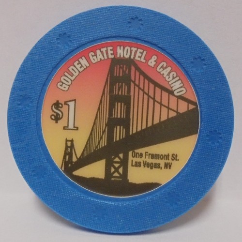 Casino Chips $1 Golden Gate Las Vegas Poker Chip Obsolete
