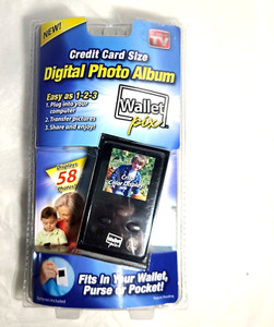 Genuine Wallet Pix Digital Photo Album (WPPGR4-J) Credit Card Size *READ*