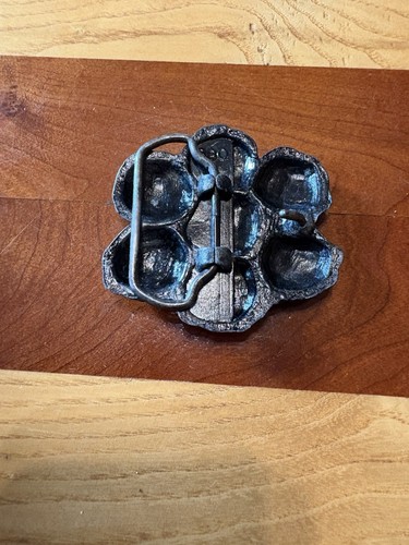 VTG Skulls Buckle Death Pile Goth Belt Biker Heavy Metal #880 InStyle Silver - Picture 3 of 5