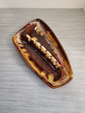 Vintage Ceramic Ashtray Beautiful Browns & Tans Hints Of Red Made In USA!