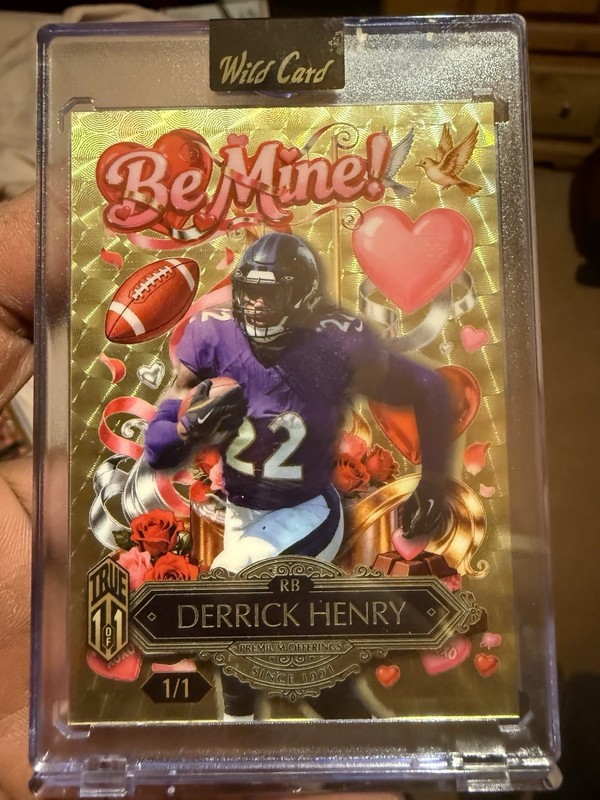 2 Cards-2026 Wild Card Sweets Derrick Henry True 1/1 Be Mine And A 1/1