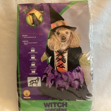 NEW Halloween Dog Cat Pet WITCH Costume Outfit Rubies 10  - 12  Dog Size S NEW