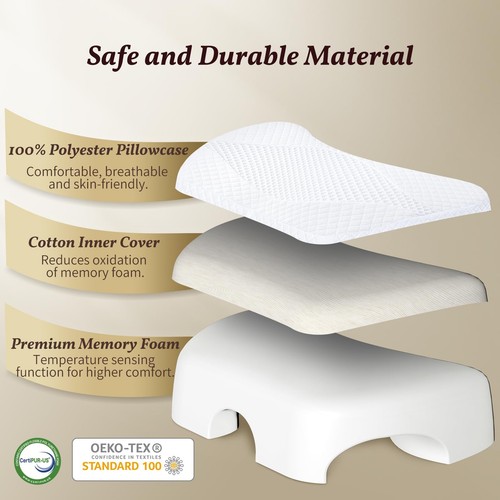 Side Sleeper Pillow with Arm Hole, Memory Foam Pillow for Neck and Shoulder, ... - Picture 6 of 7