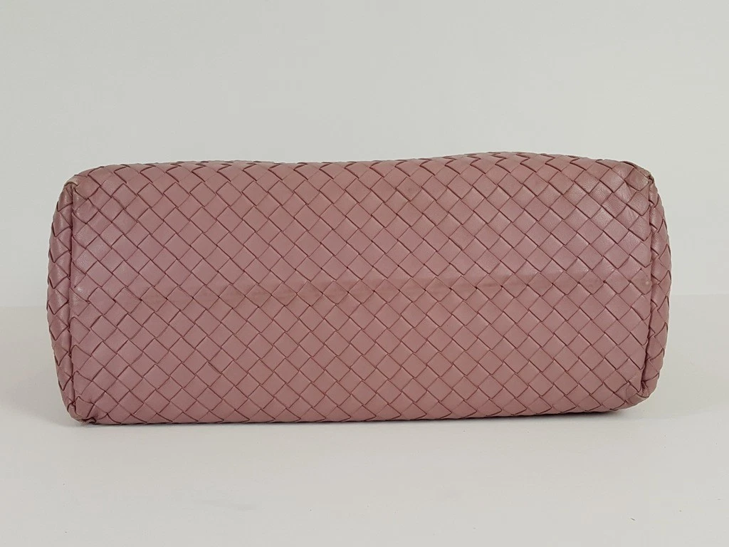Borsa Bottega Veneta Rosa Nappa Pelle Media Bella Intrecciato