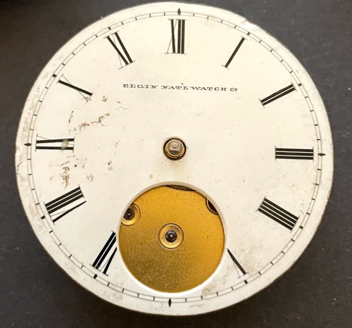 Antique 1873 Elgin HH Taylor 58 Pocket Watch Movement Parts/Repair 18s 15j USA