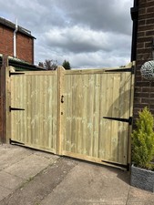 Tanalised Timber President Style Driveway Gates 12ft Wide X  5ft  High