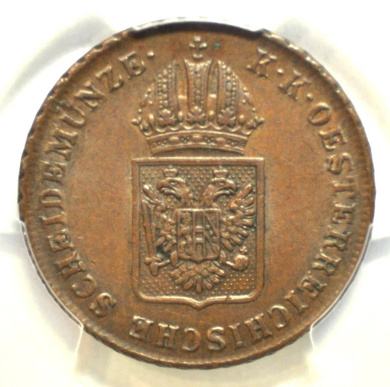 mw24732 Austria  Kreuzer 1816-A  Franz II  PCGS MS62 BN  KM#2113 - Image 3 of 4