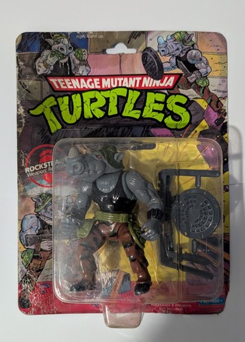 TMNT ROCKSTEADY (1988) Sealed MOC 10 Back 1st Wave...