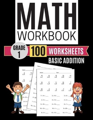 Math Workbook Grade 1 Basic Addition 100 Worksheets by Kitty Learning (English) 