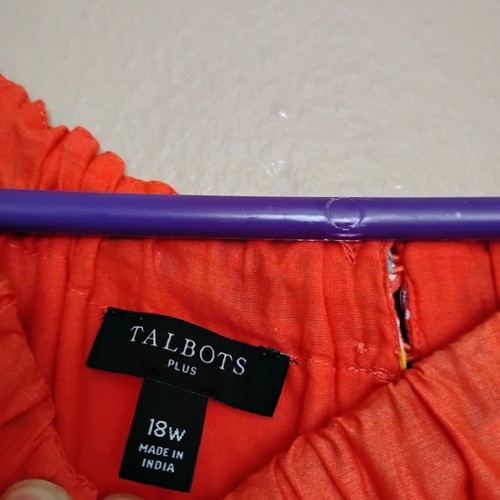 Talbots Dress 18w Tiered Flowy Maxi Medallion Peasant Boho Beach Resort Travel - Picture 15 of 16