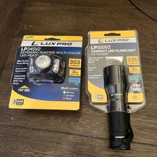 LuxPro LP500v2 Compact LED Flashlight  LP345v2 Multi-color LED Headlamp