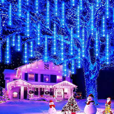 Meteor Shower Lights Outdoor Christmas Lights, 16 Inch 10 Tubes 360 Leds Falling