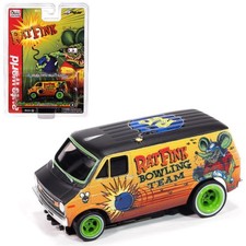 SC418-3O Auto World 4Gear 1977 Dodge Van Rat Fink Flat HO Scale Slot Car