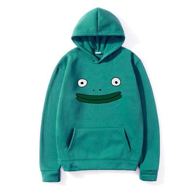 Mr. Frog Smiling Friends Hoodie   Funny Unisex Fleece Pullover