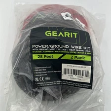 GEARIT POWER/GROUND WIRE KIT 8GAUGE COPPER CLAD ALUMINUM (CCS ) BLACK/RED 25FT-2