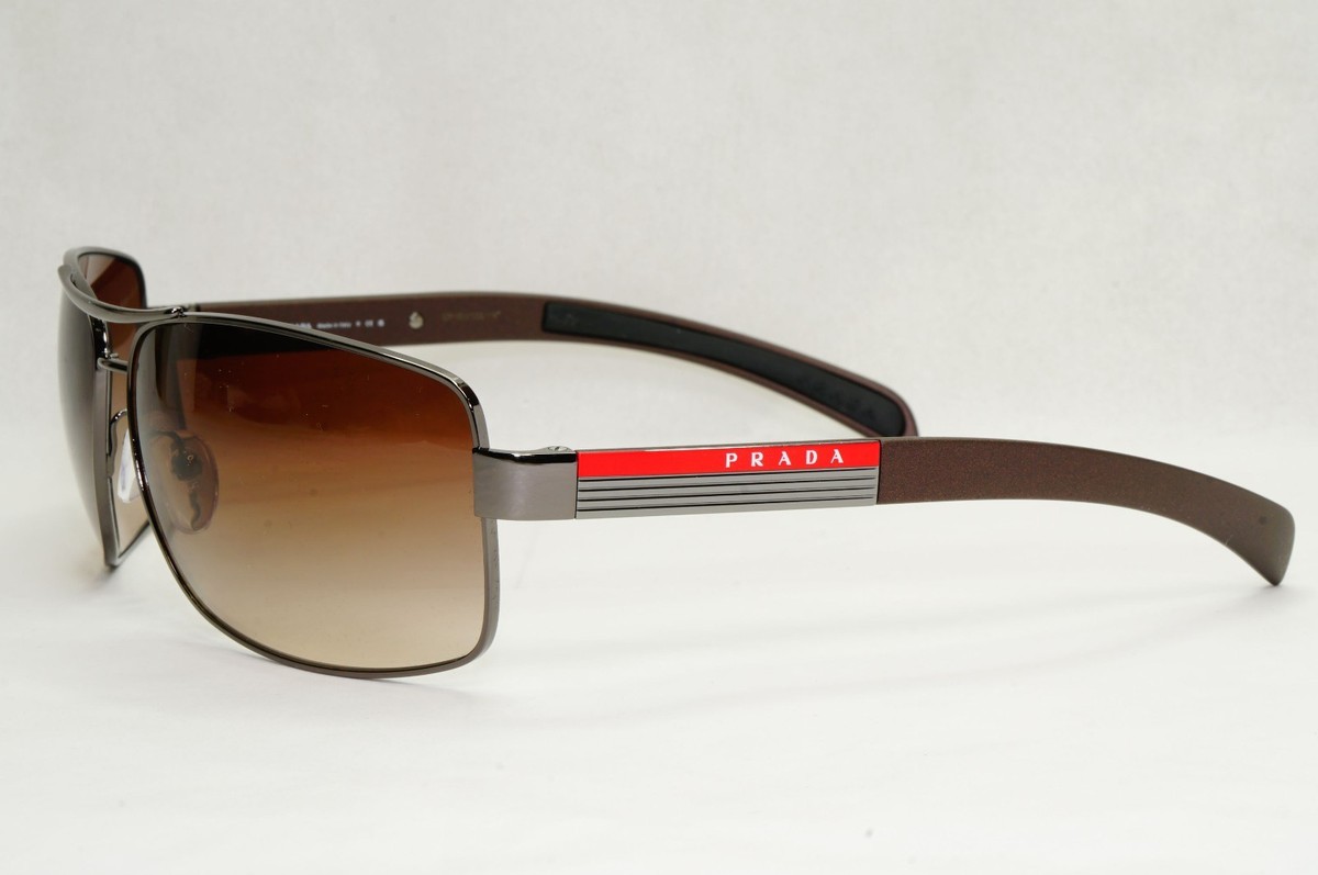 Prada Sunglasses Brown Gradient Wrap Navigator Square PS54IS SPS