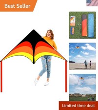Delta Kite for Kids  Adults - Easy to Fly Large Single Line Beach Kite with 300