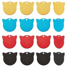 1box 16pcs 4 colors Aluminum Blank Pendants Cat Midnight Blue 4pcs/color