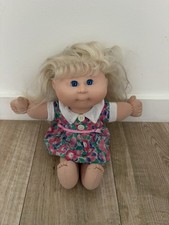 Vintage 1990 Cabbage Patch Kids Doll Mattel First Edition Blonde Blue Eyes Soft