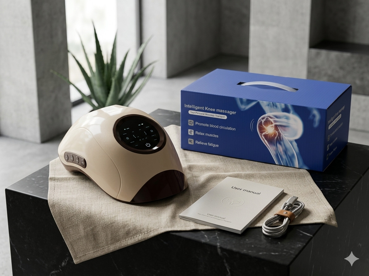 Masseur chauffant genou électrique pour senior souffrant de raideur articulaire